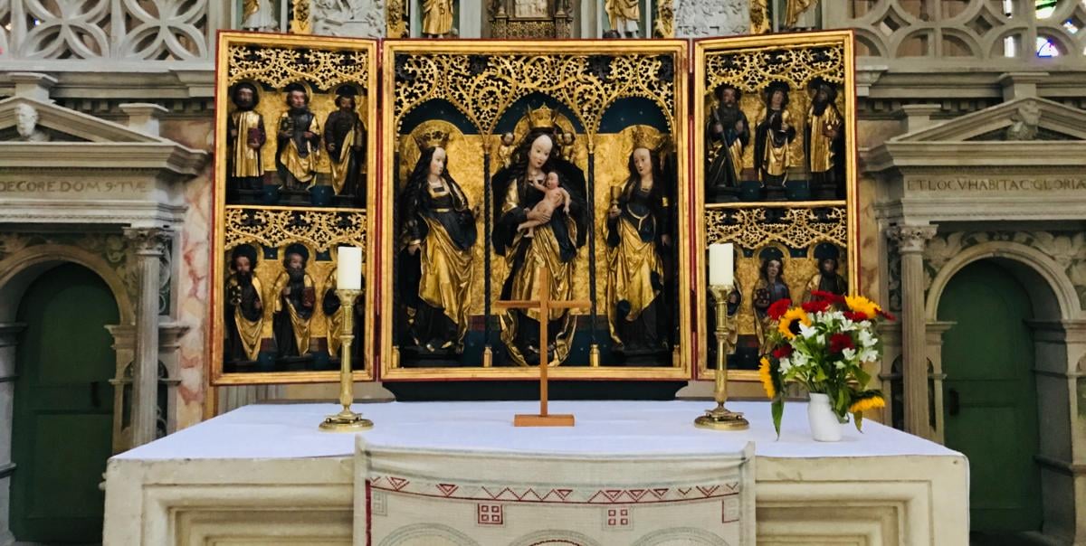 jeden z ołtarzy w ewangelickiej katedrze w Naumburgu (Saale)