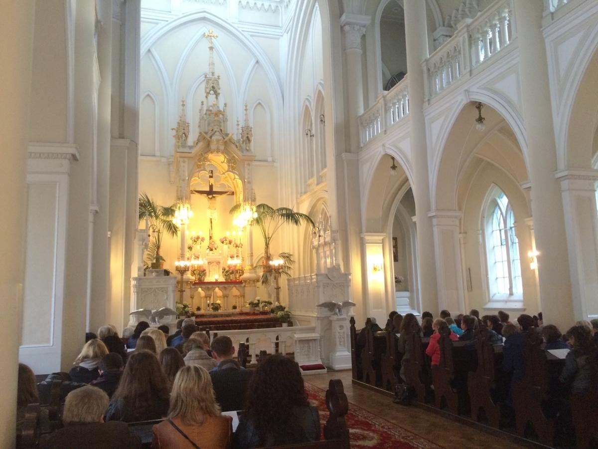 Adoracja eucharystyczna młodzieży Kościoła Starokatolickiego Mariawitów w Płocku 23 maja 2015 r.